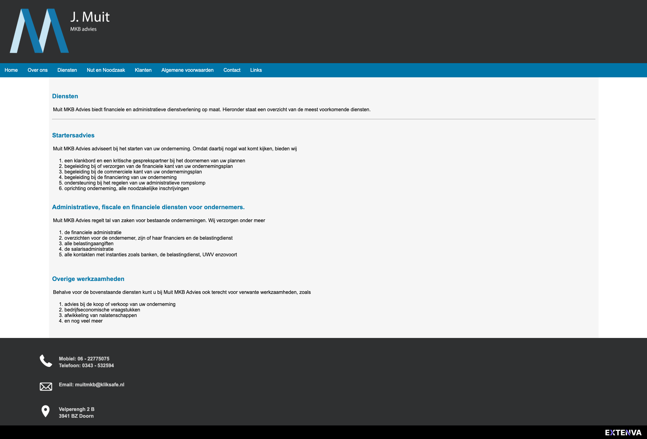 Muit MKB Advice website